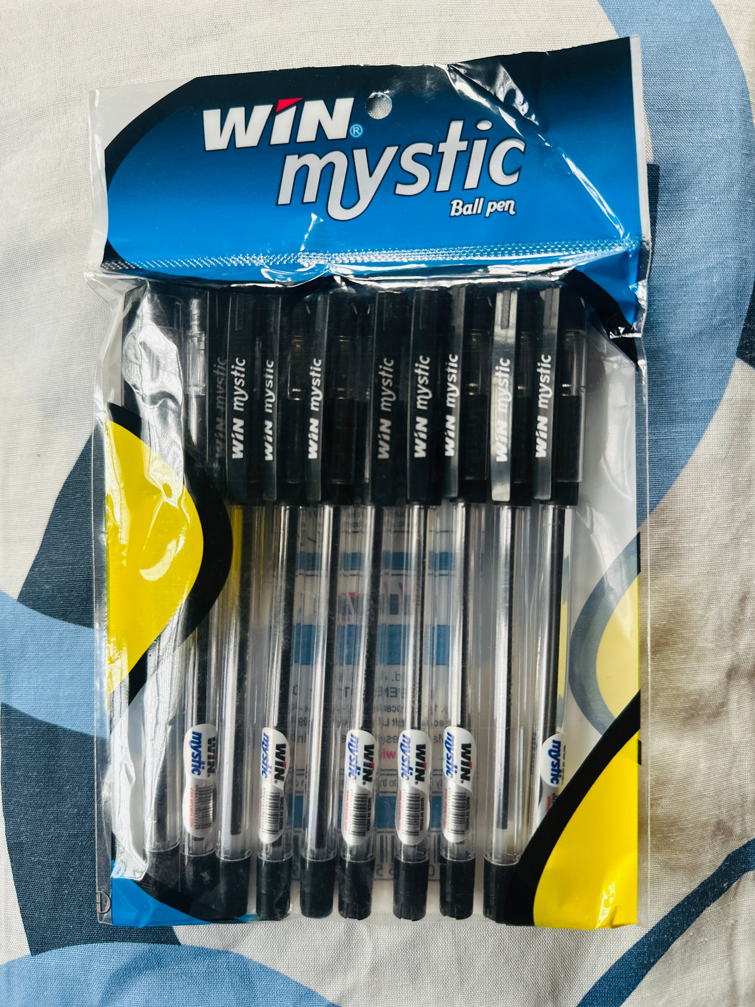 WIN Mystic Ball Pen – Pack of 10 | Smooth Writing | 0.7 mm Tip | Black Ink