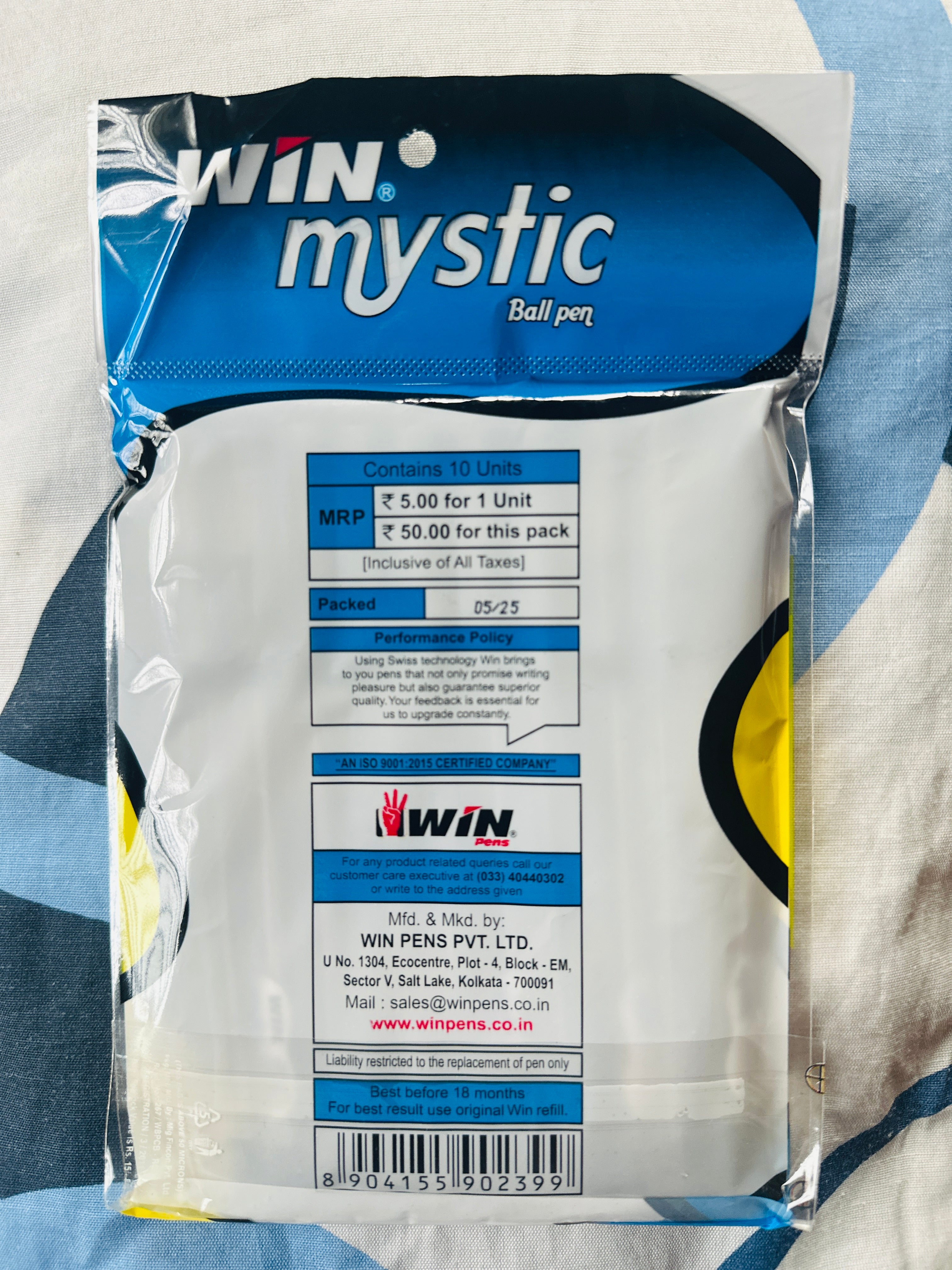 WIN Mystic Ball Pen – Pack of 10 | Smooth Writing | 0.7 mm Tip | Black Ink