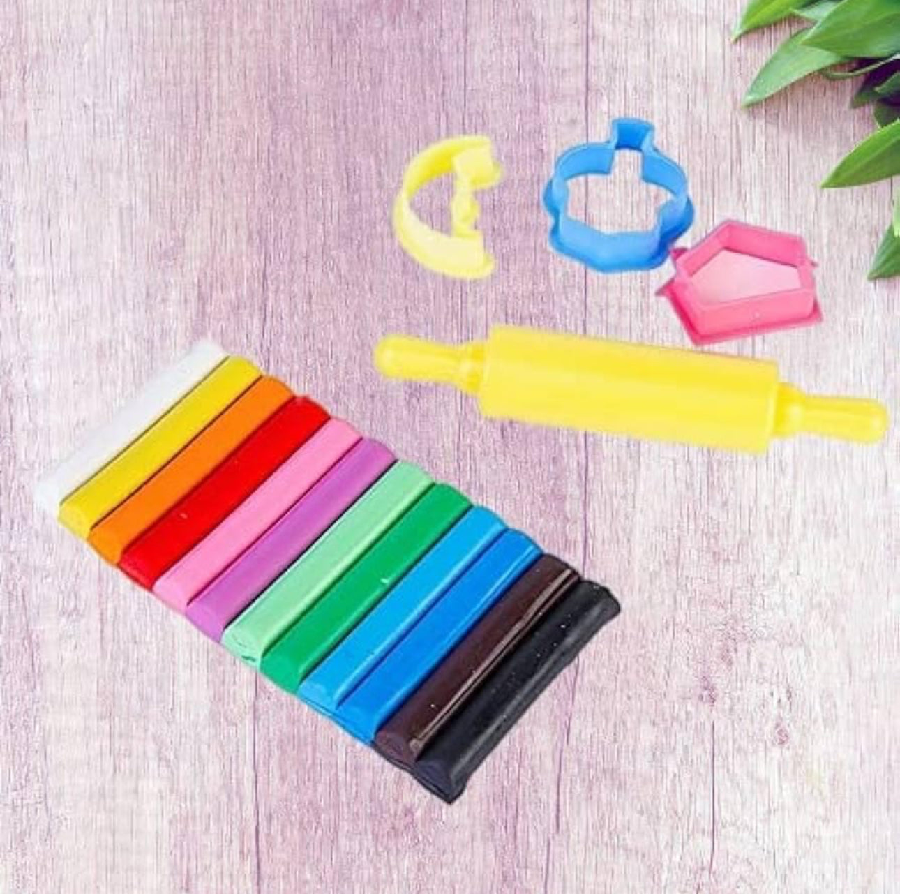 Modelling Clay Set | Non-Toxic | With Shape Cutters & Roller