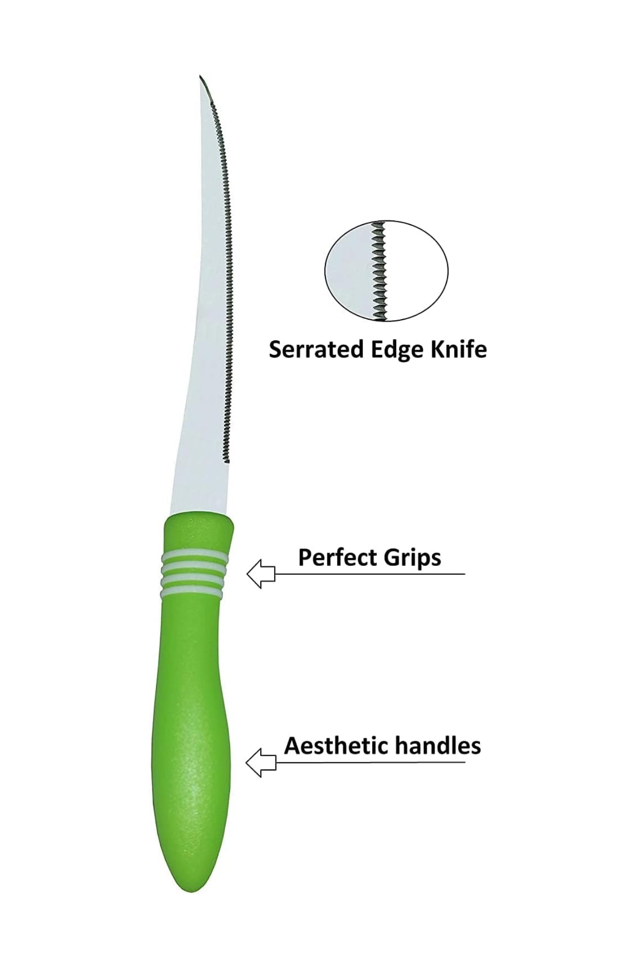 Concord Serrated Edge Kitchen Knives Set of 2