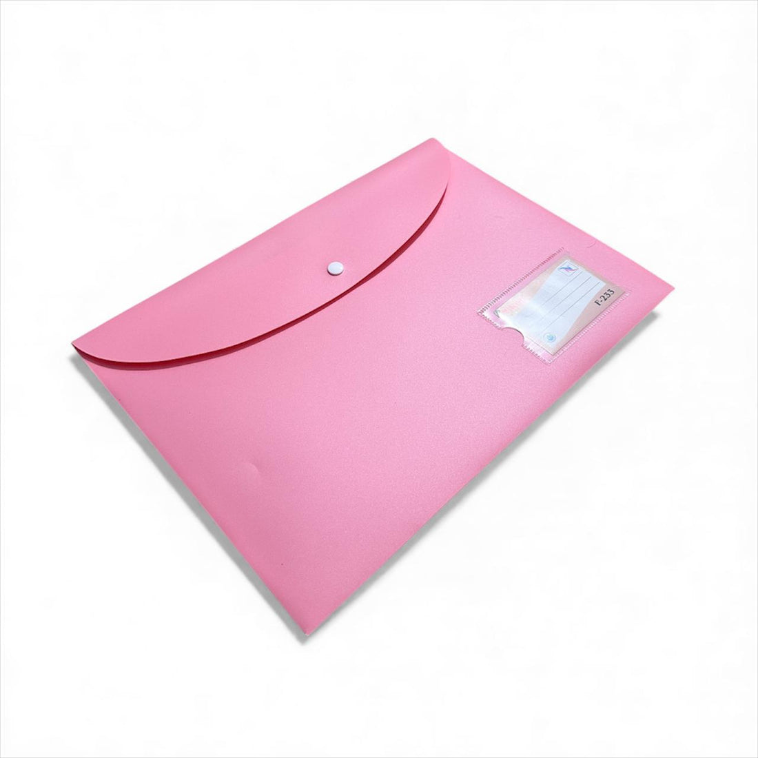 Button Closure Document File – F-233 (Pink)