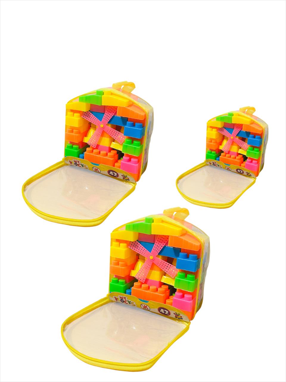 Building Blocks – 42-Piece Building Block Set (With Carry Bag & Windmill Part)