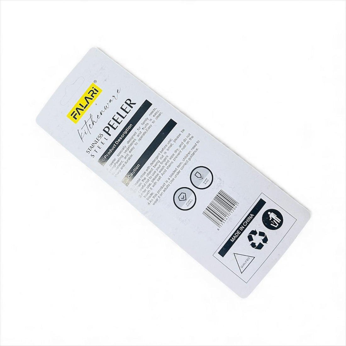 Falari Stainless Steel Peeler with Wooden Handle