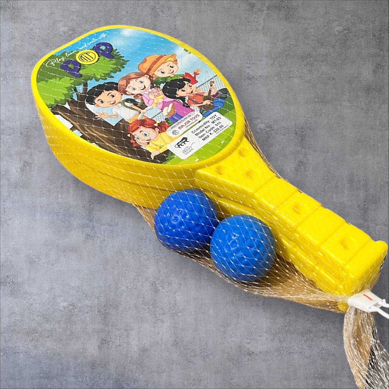 Kids Plastic Badminton Racket Set – 2 Rackets + 2 Balls | Lightweight | Safe for Indoor & Outdoor Play