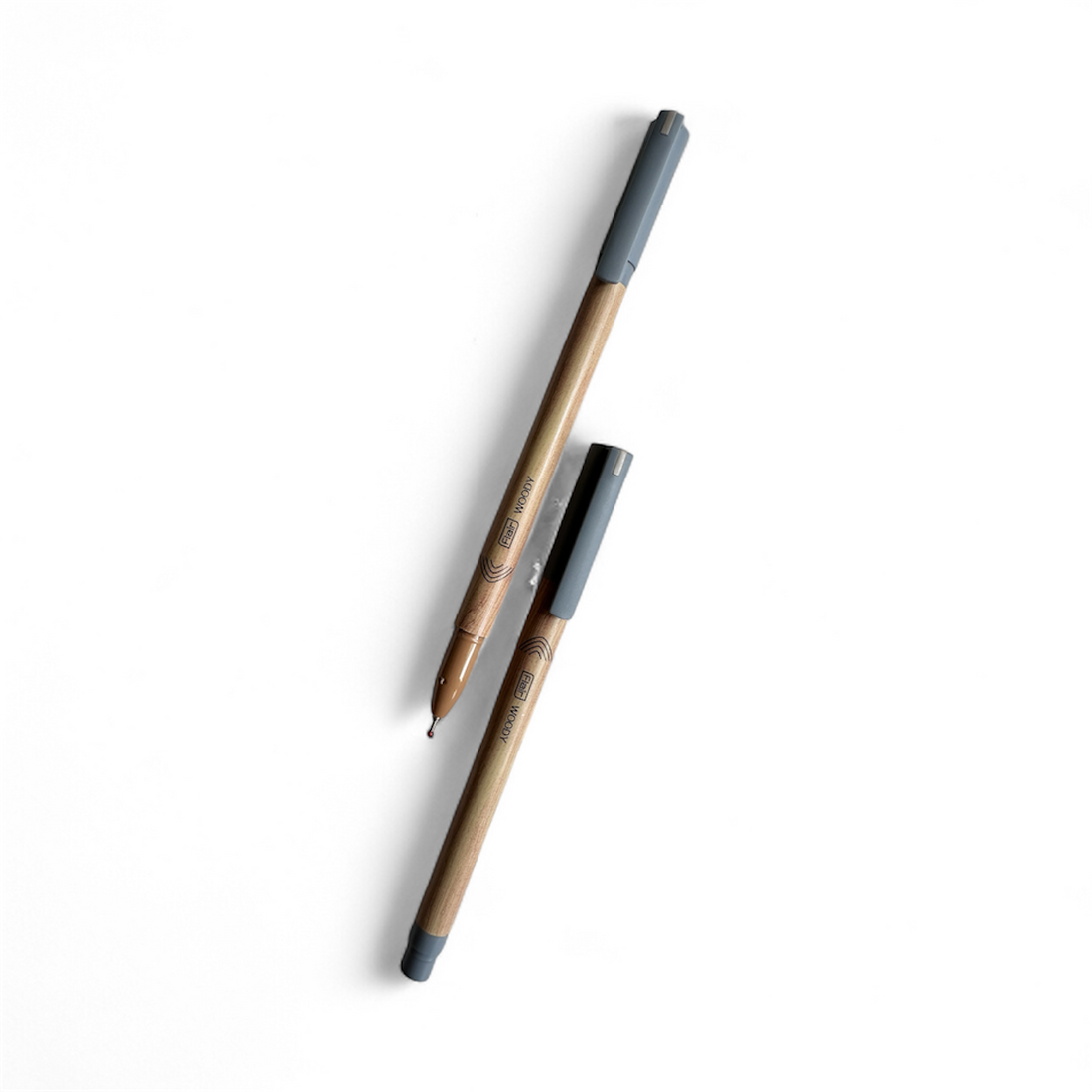 Flair Woody Ball Pens (Pack of 10, Black Ink)