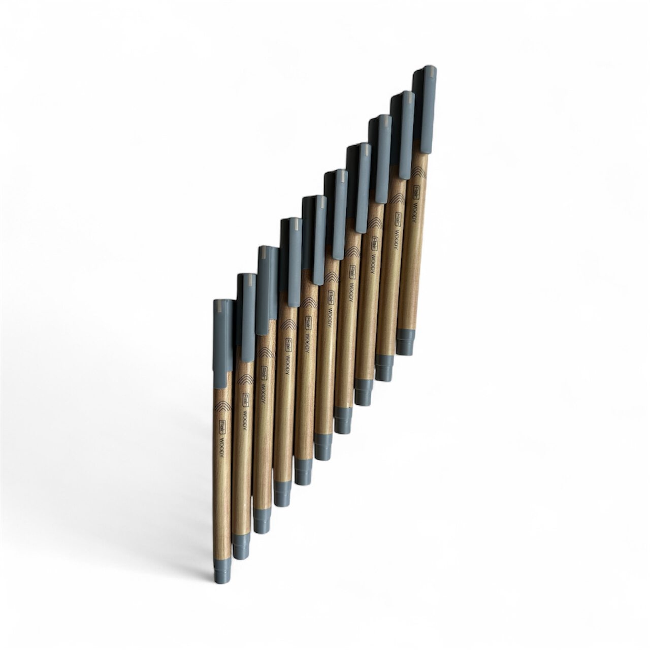 Flair Woody Ball Pens (Pack of 10, Black Ink)