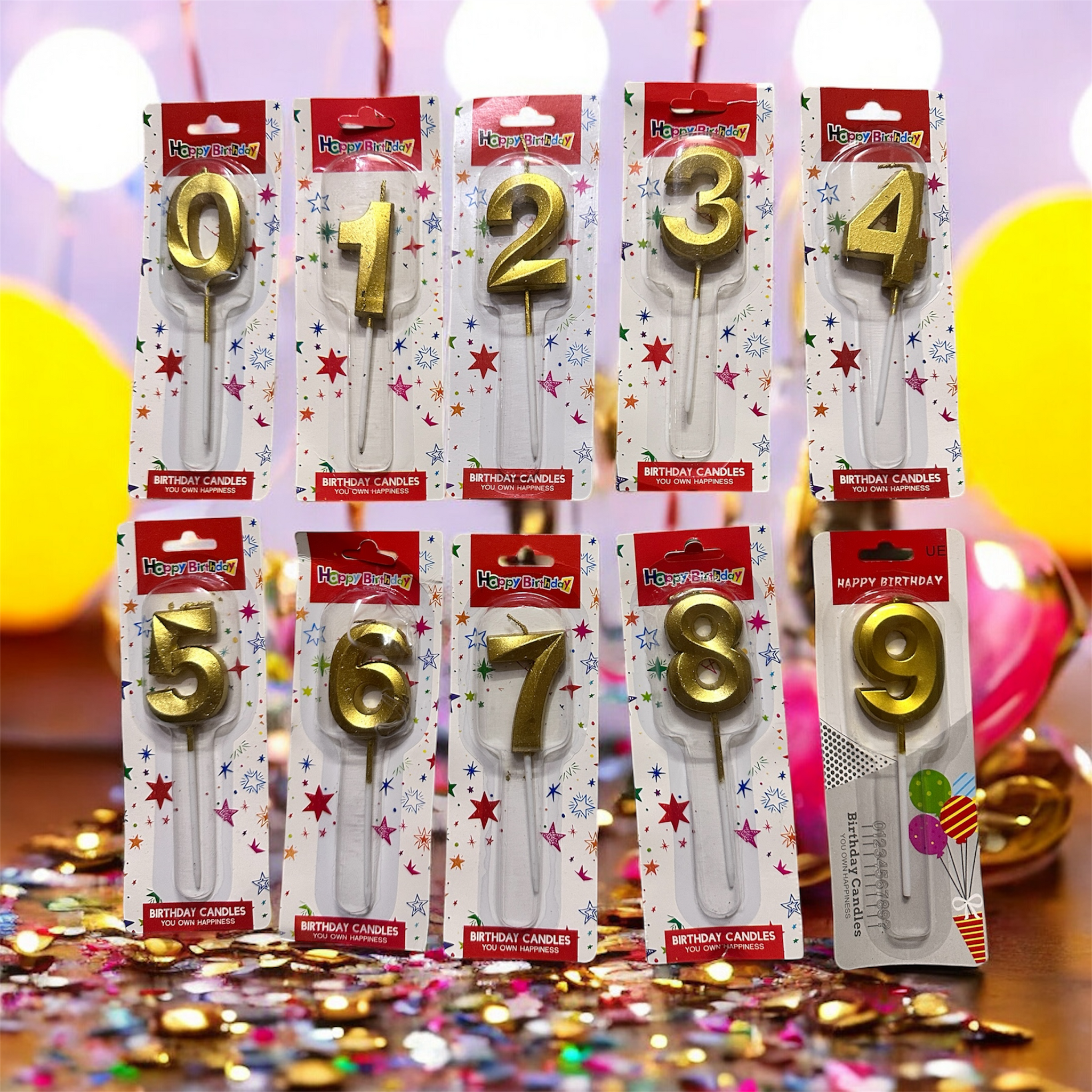 Golden Number Birthday Candles, premium gold number candle perfect for giving the cake a royal touch