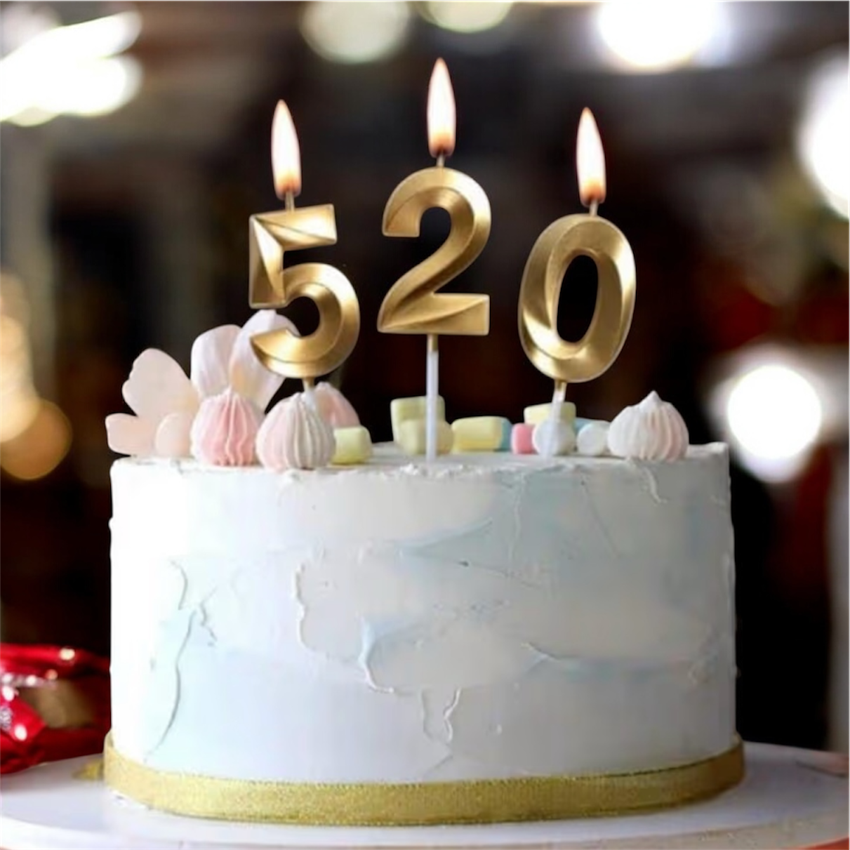 Golden Number Birthday Candles, premium gold number candle perfect for giving the cake a royal touch