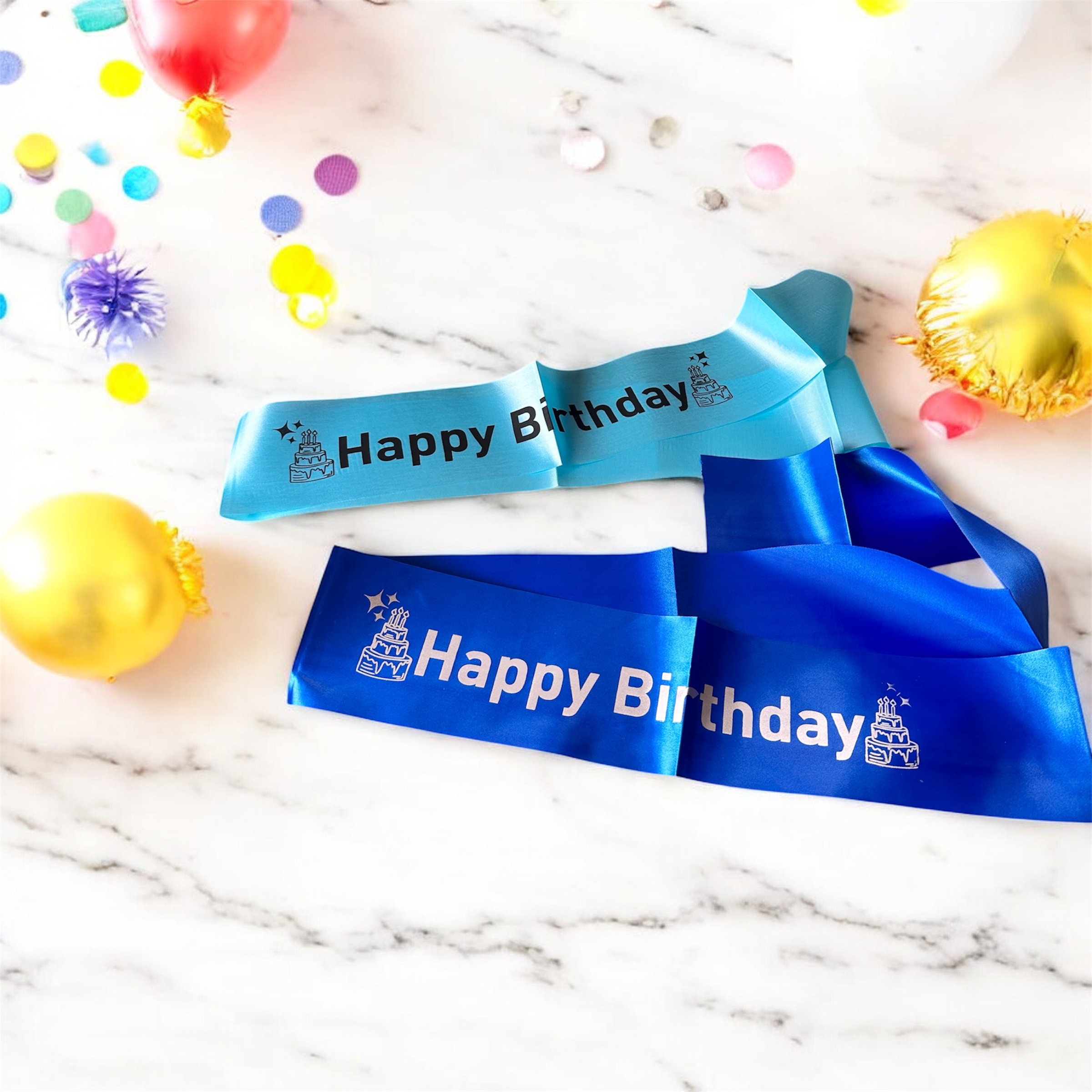 Happy Birthday Satin Sash – Celebration Accessory