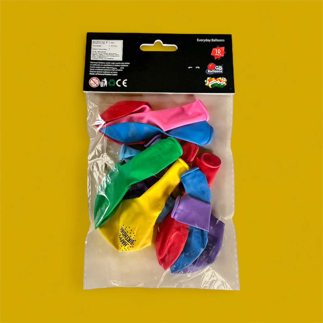 Birth day printed Balloons – Pack of 10 Colorful Balloons