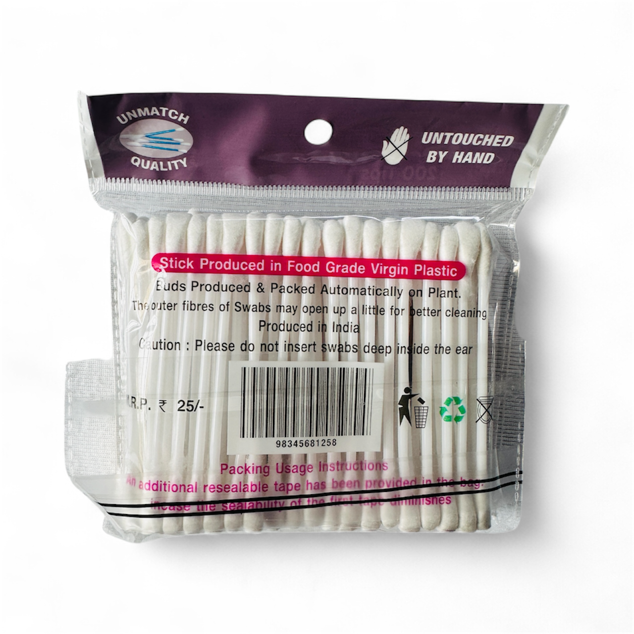 Red Cherry Cotton Buds – 200 Tips | Soft & Safe | 100% Cotton