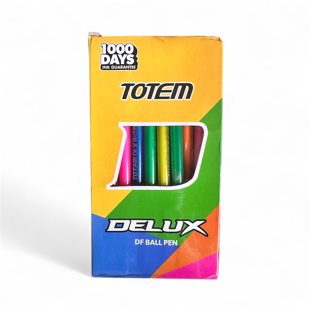 Totem Delux DF Ball Pen – Pack of 20 (Multicolor) | Smooth Writing blue ink