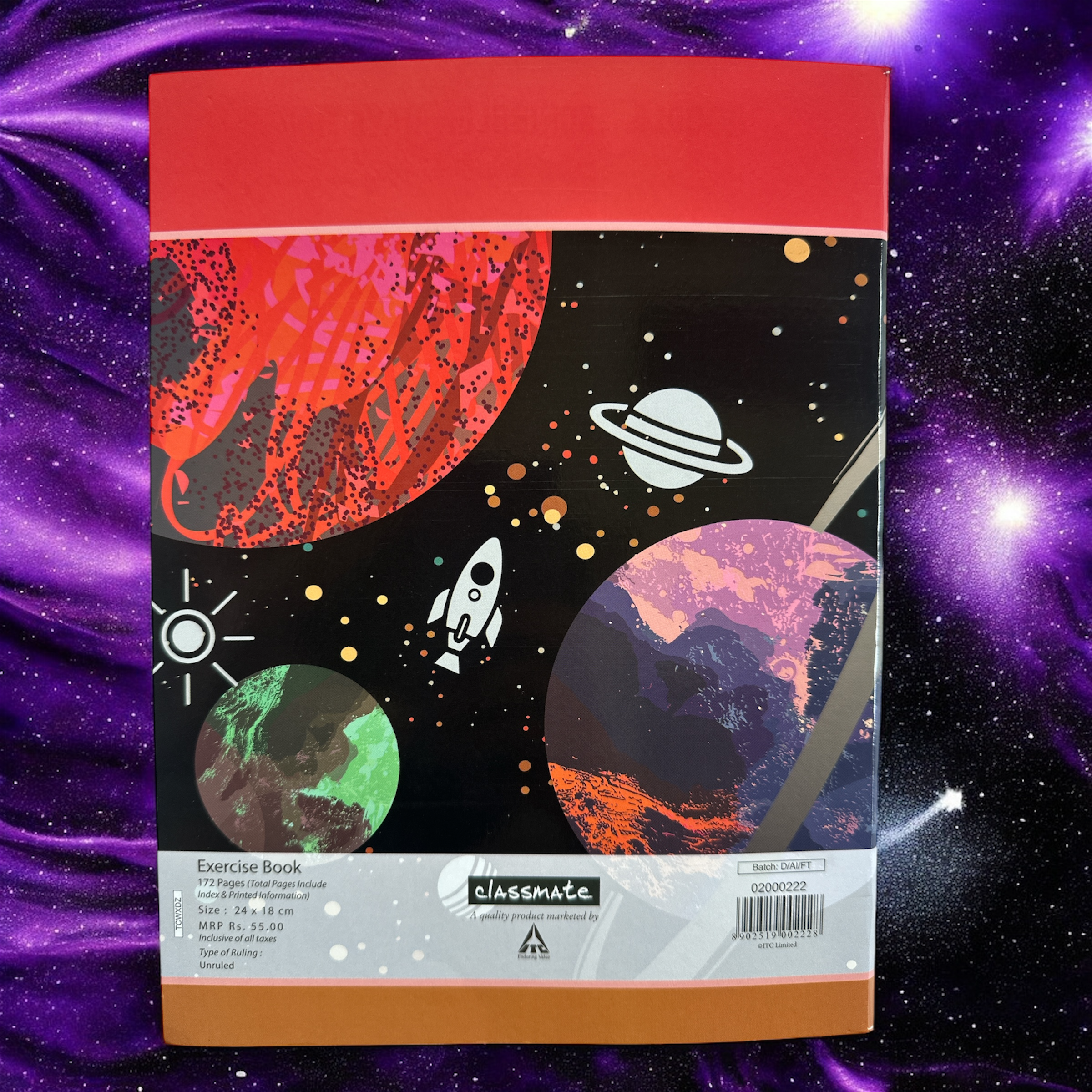 Classmate Exercise Book – 172 Pages, 24 × 18 cm | Unruled | college note book