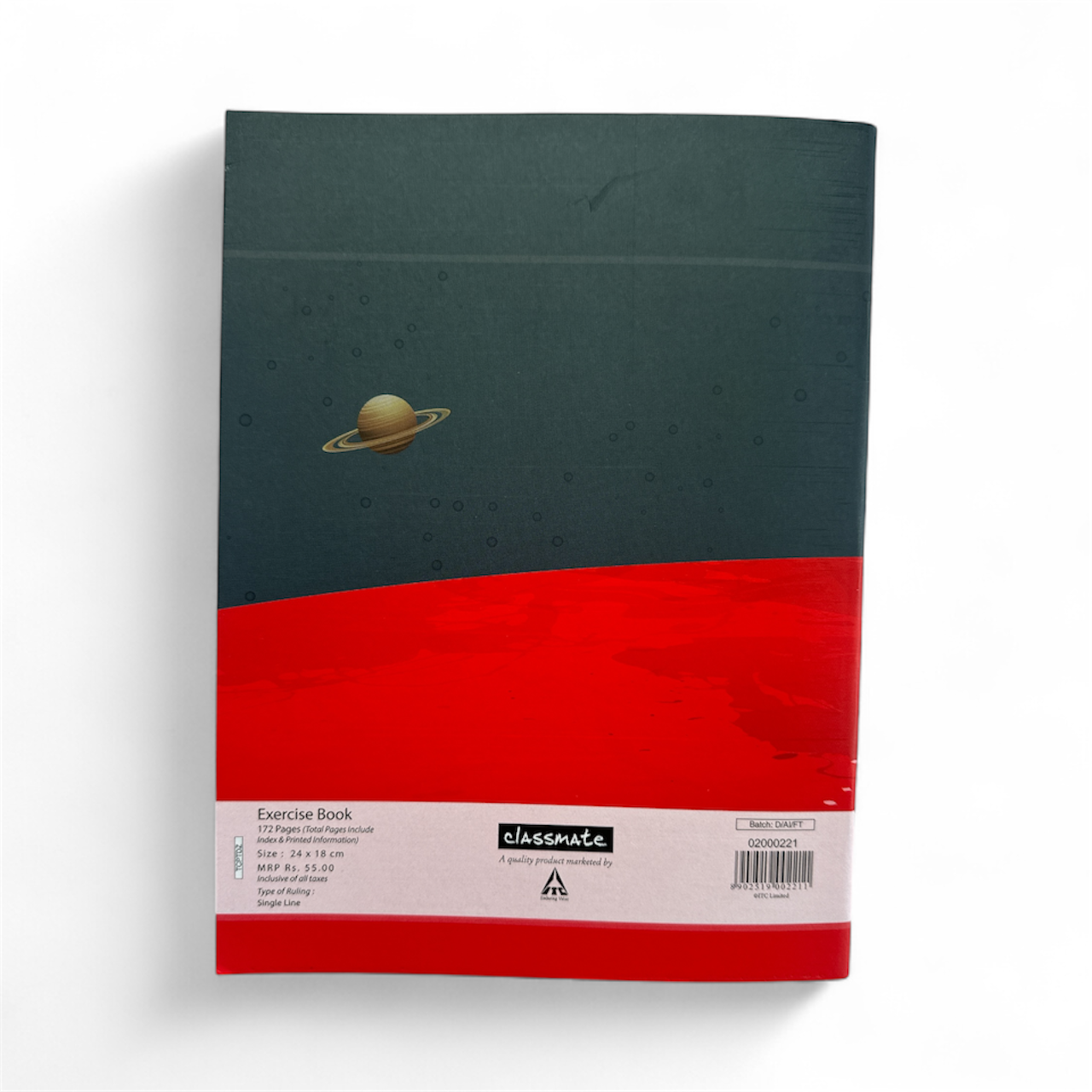 Classmate Notebook – 172 Pages, 24 × 18 cm | Single Line Ruled | college note book