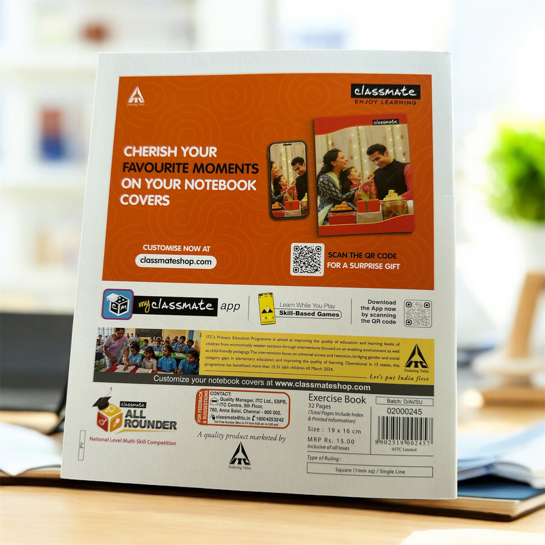 Graph Book – 32 Pages, 19 × 16 cm | High-Quality Graph Sheets for Maths, Science & Projects