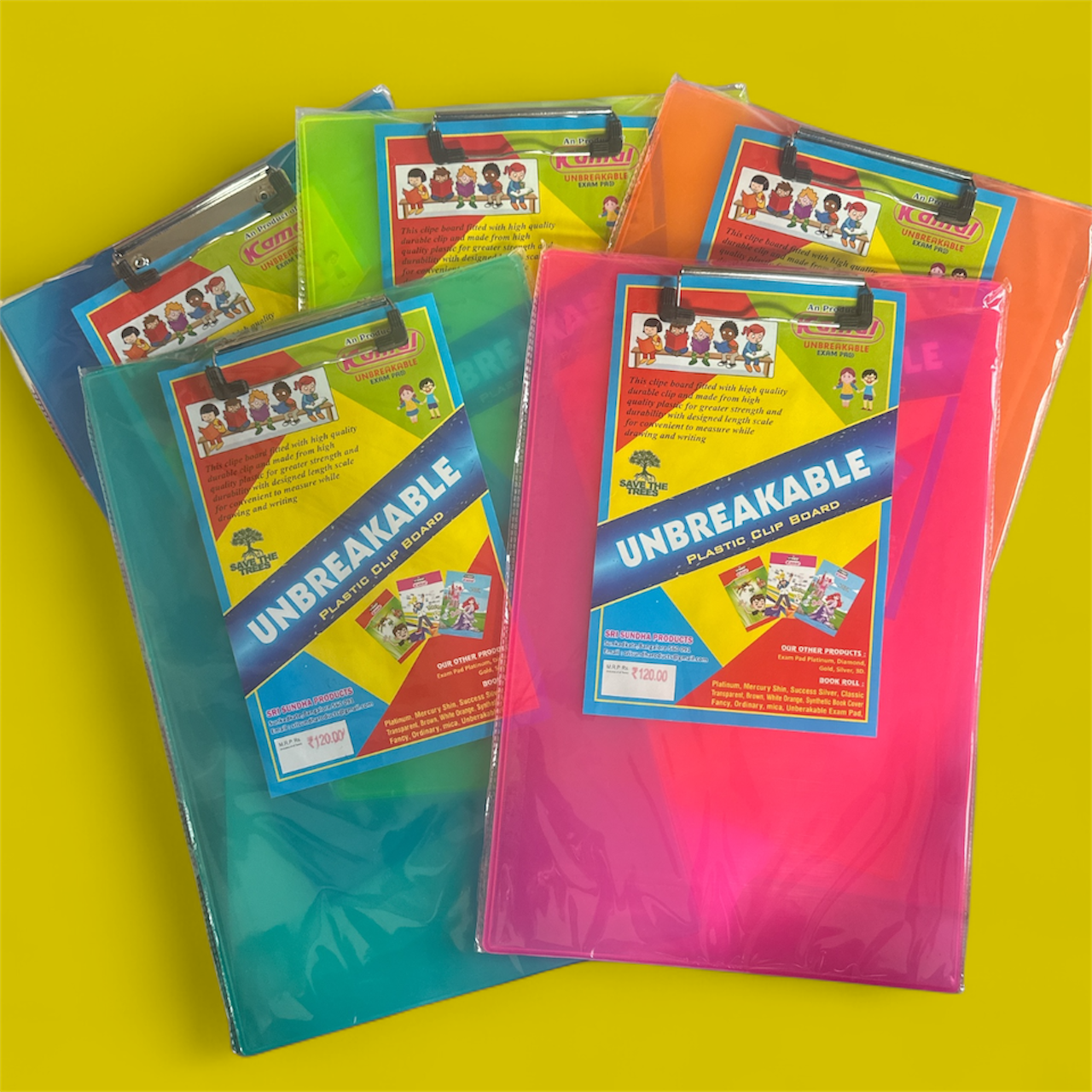 Unbreakable Exam Clip Board – Plain, Durable, Lightweight & Perfect for Students