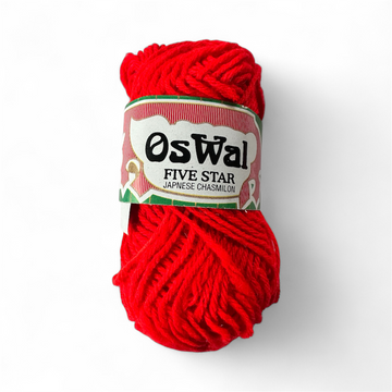 Oswal Five Star Japanese Chasmilon Yarn – Red (Premium Quality)