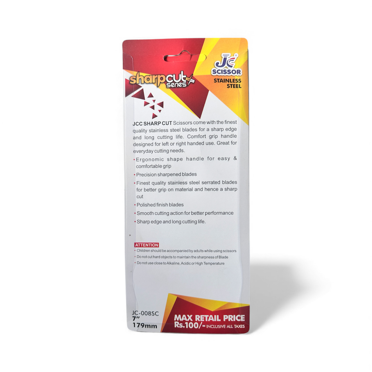 JC SharpCut Stainless Steel Scissors – 7 Inch (179mm)