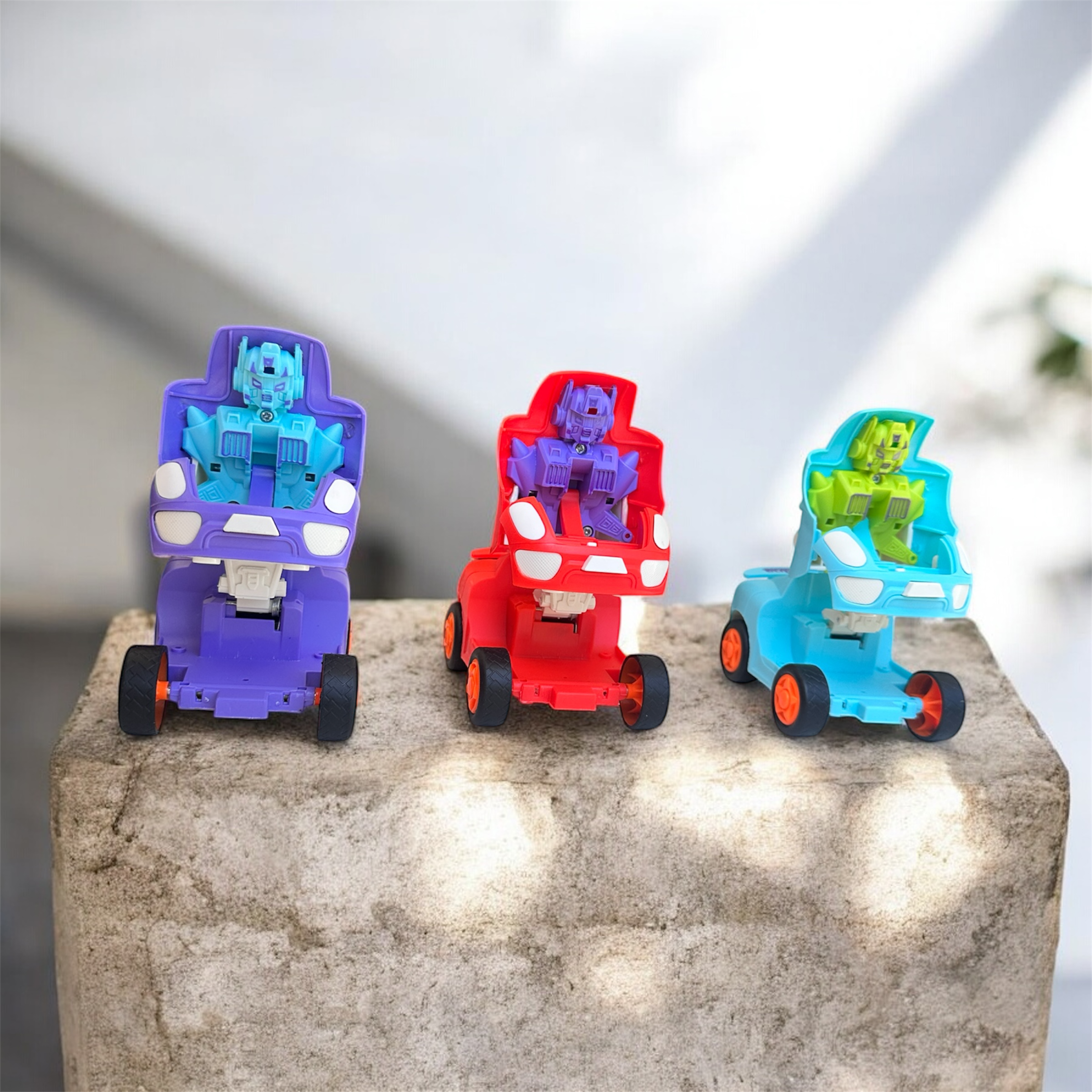 Robot car cartoon Transforming Friction Car – Fun & Colorful Kids Toy