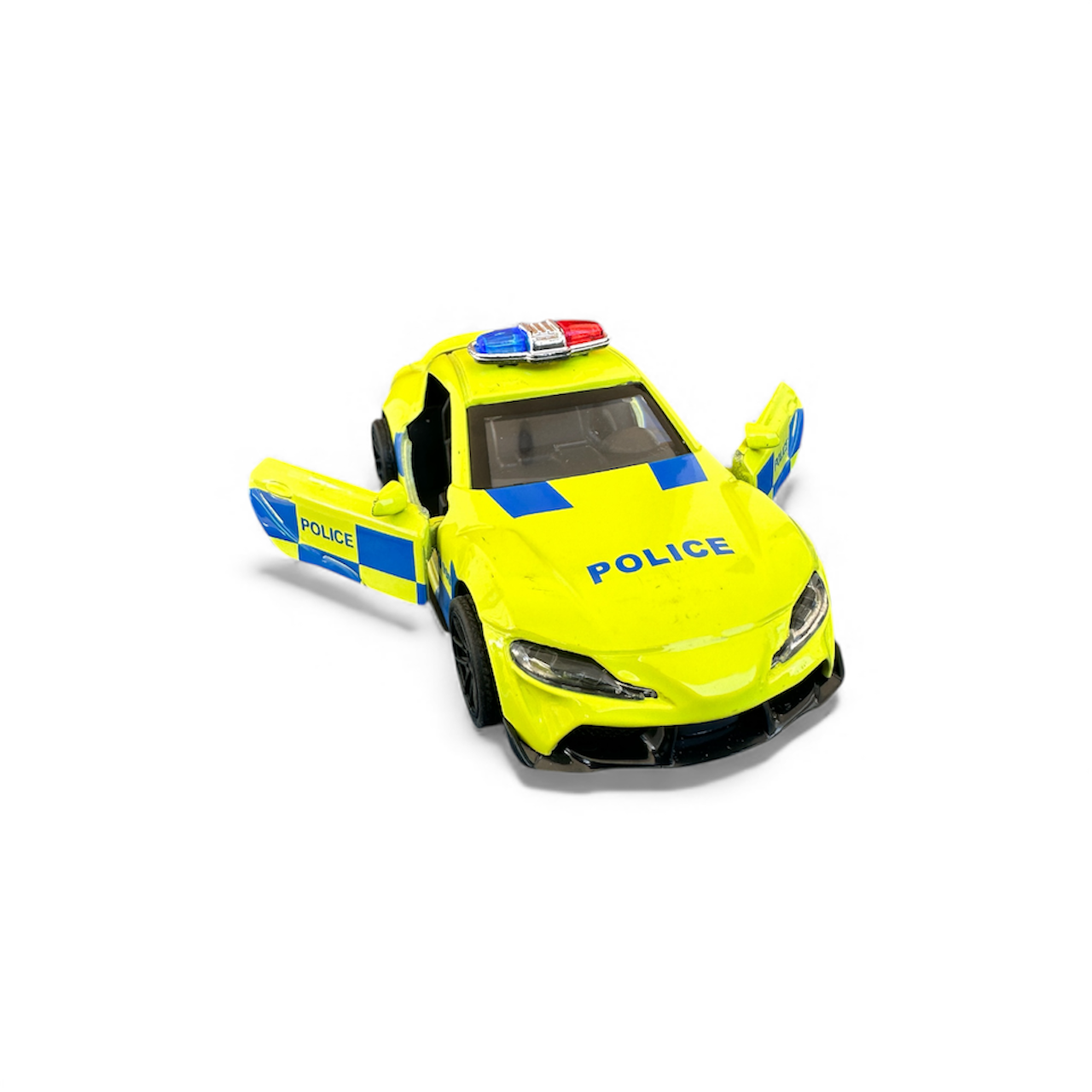 Metal Police Car – Die-Cast Scale Model (Pull-Back Toy)