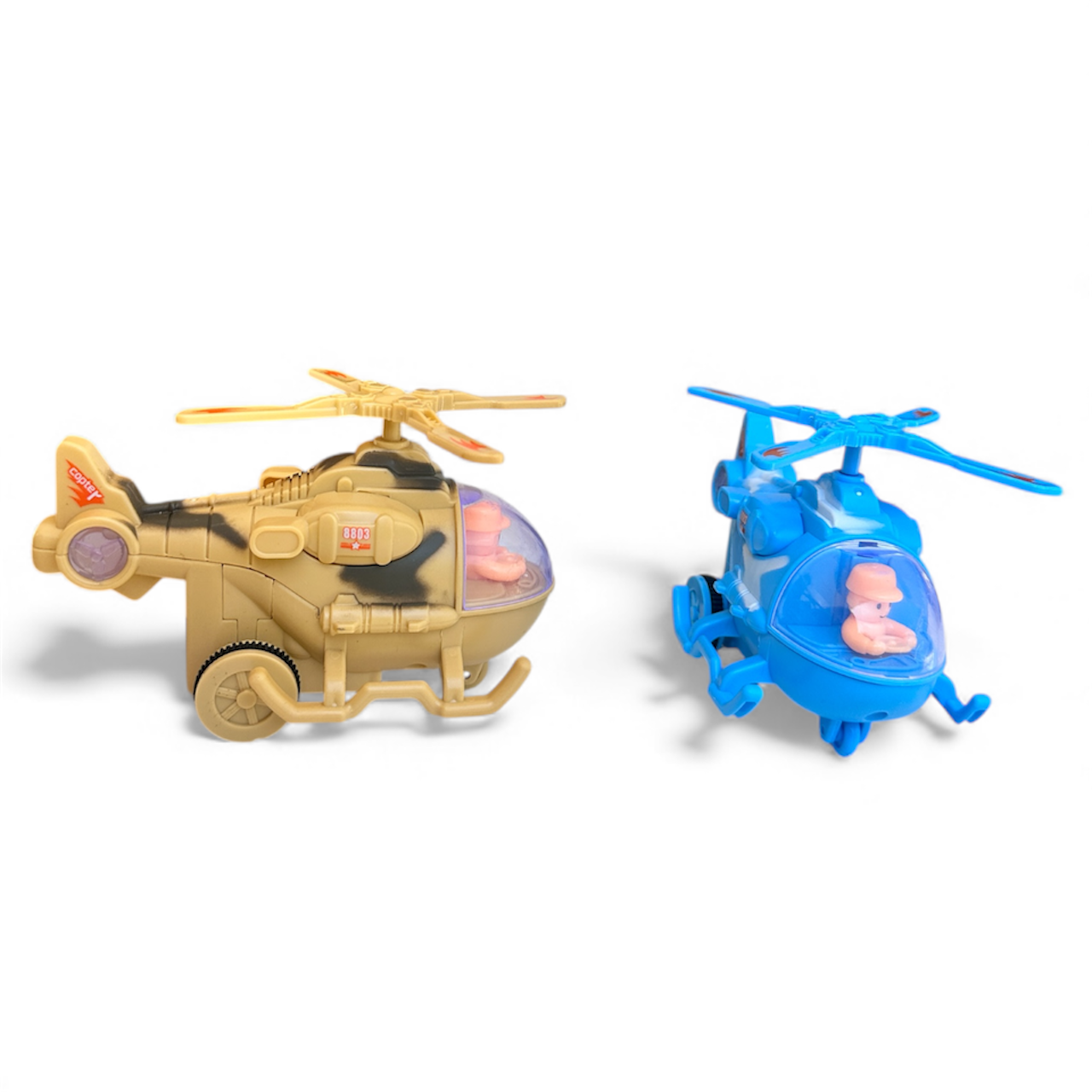 Fun & Colorful Push-and-Go Helicopter Toy – For Kids