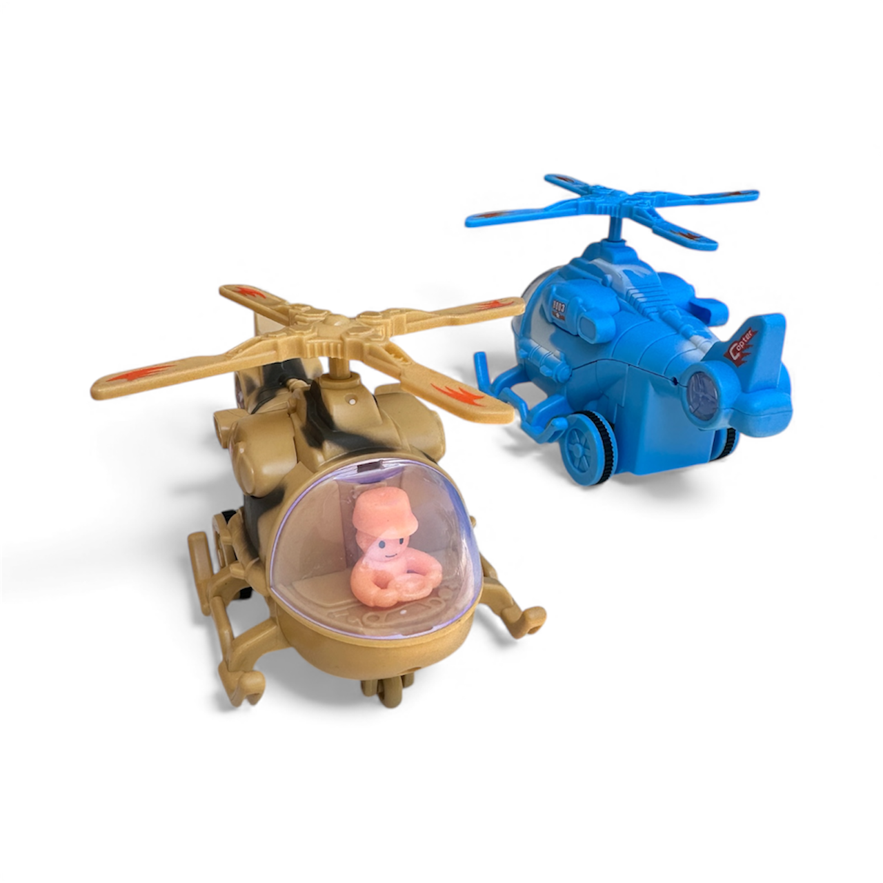 Fun & Colorful Push-and-Go Helicopter Toy – For Kids