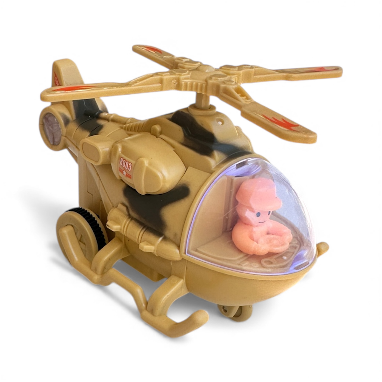 Fun & Colorful Push-and-Go Helicopter Toy – For Kids