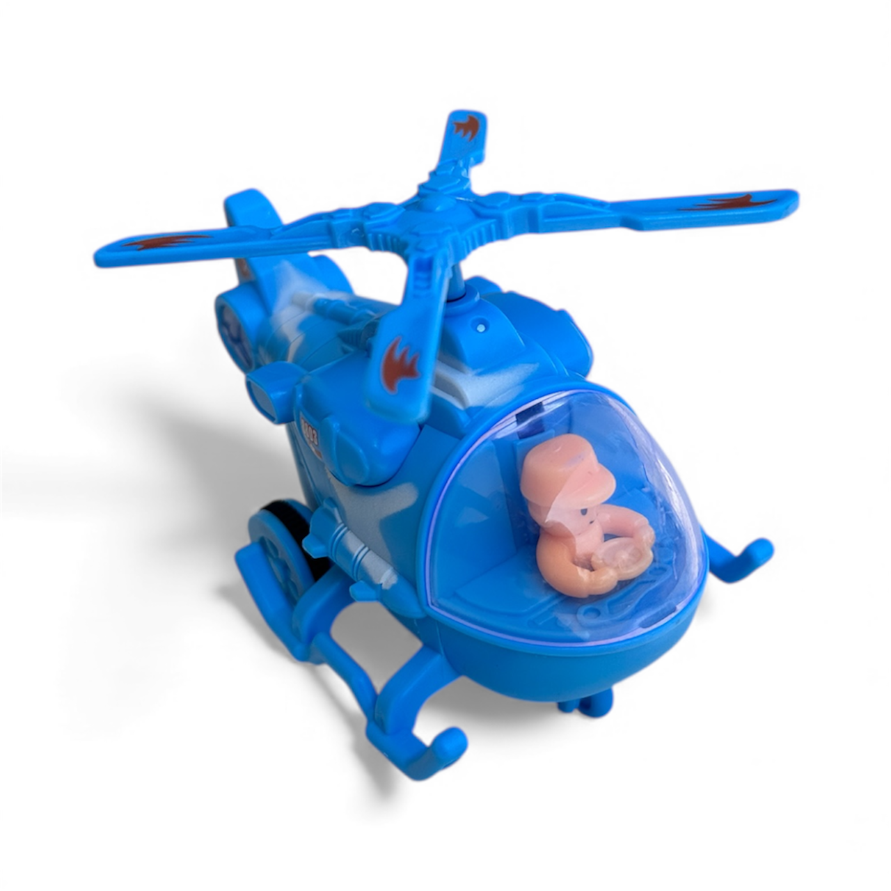 Fun & Colorful Push-and-Go Helicopter Toy – For Kids
