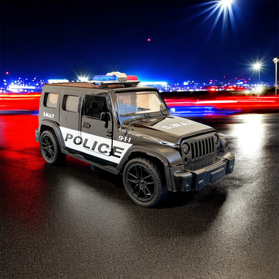 SWAT Police Metal Car – Premium Die-Cast Model (Pull-Back Action)