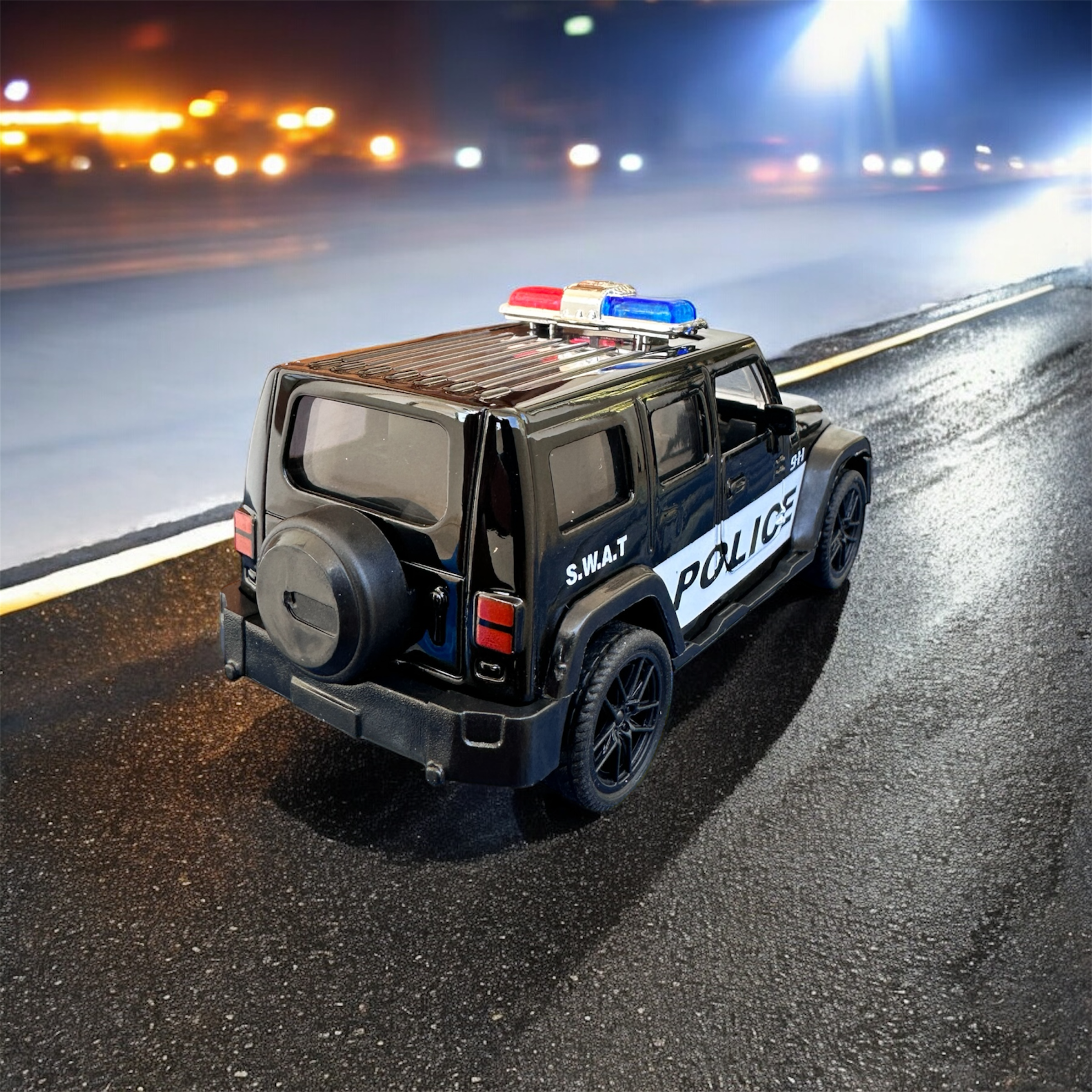 SWAT Police Metal Car – Premium Die-Cast Model (Pull-Back Action)