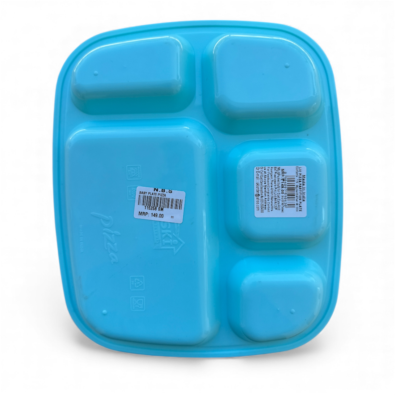 Kids Cartoon Compartment Plate with Spoon – Fun Mealtime for Little Ones!