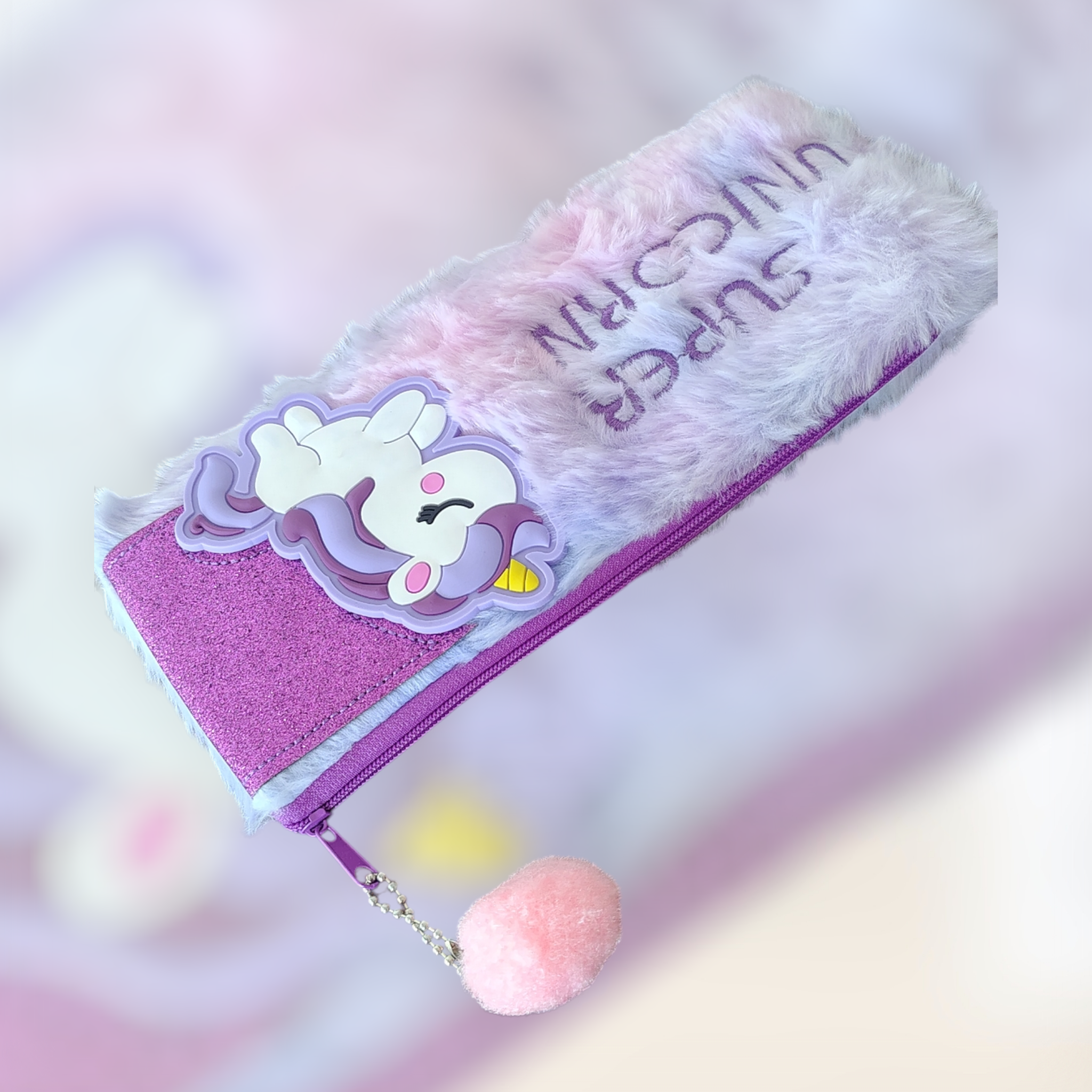 Super Unicorn Plush Pencil Pouch