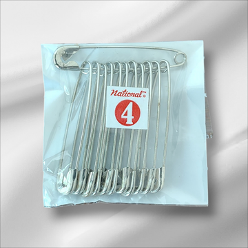 National Safety Pins No. 4  |pack of 12