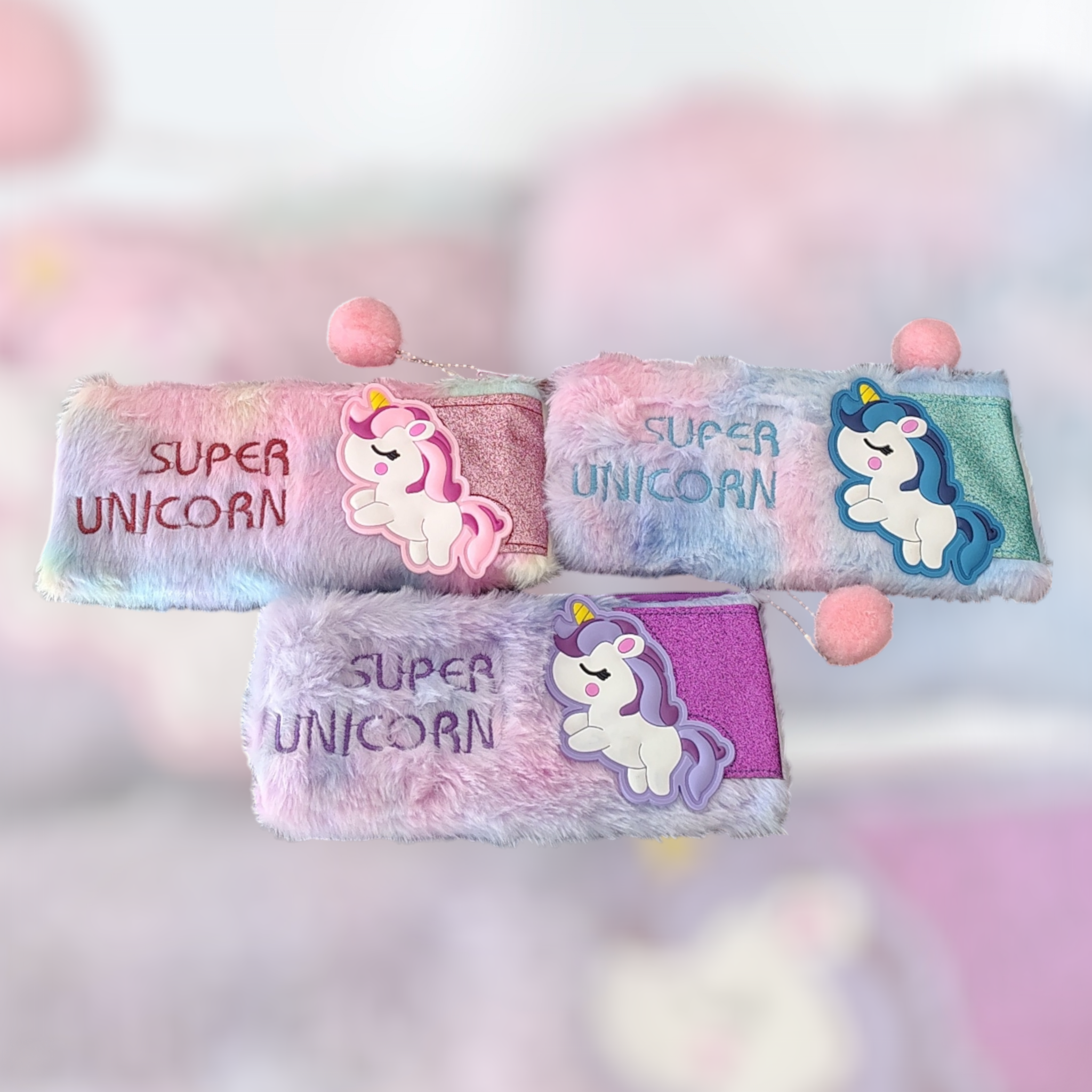 Super Unicorn Plush Pencil Pouch