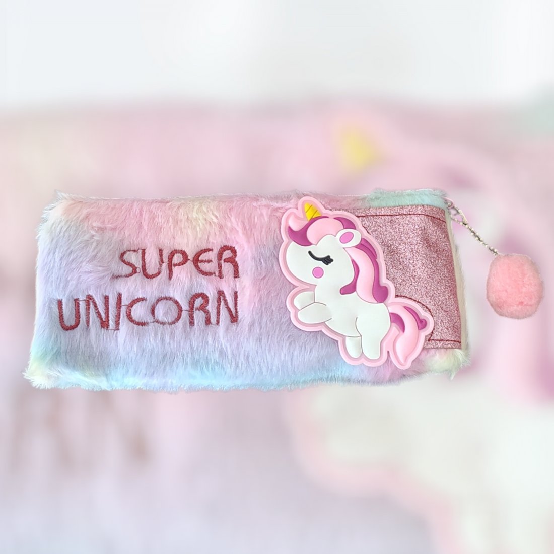Super Unicorn Plush Pencil Pouch