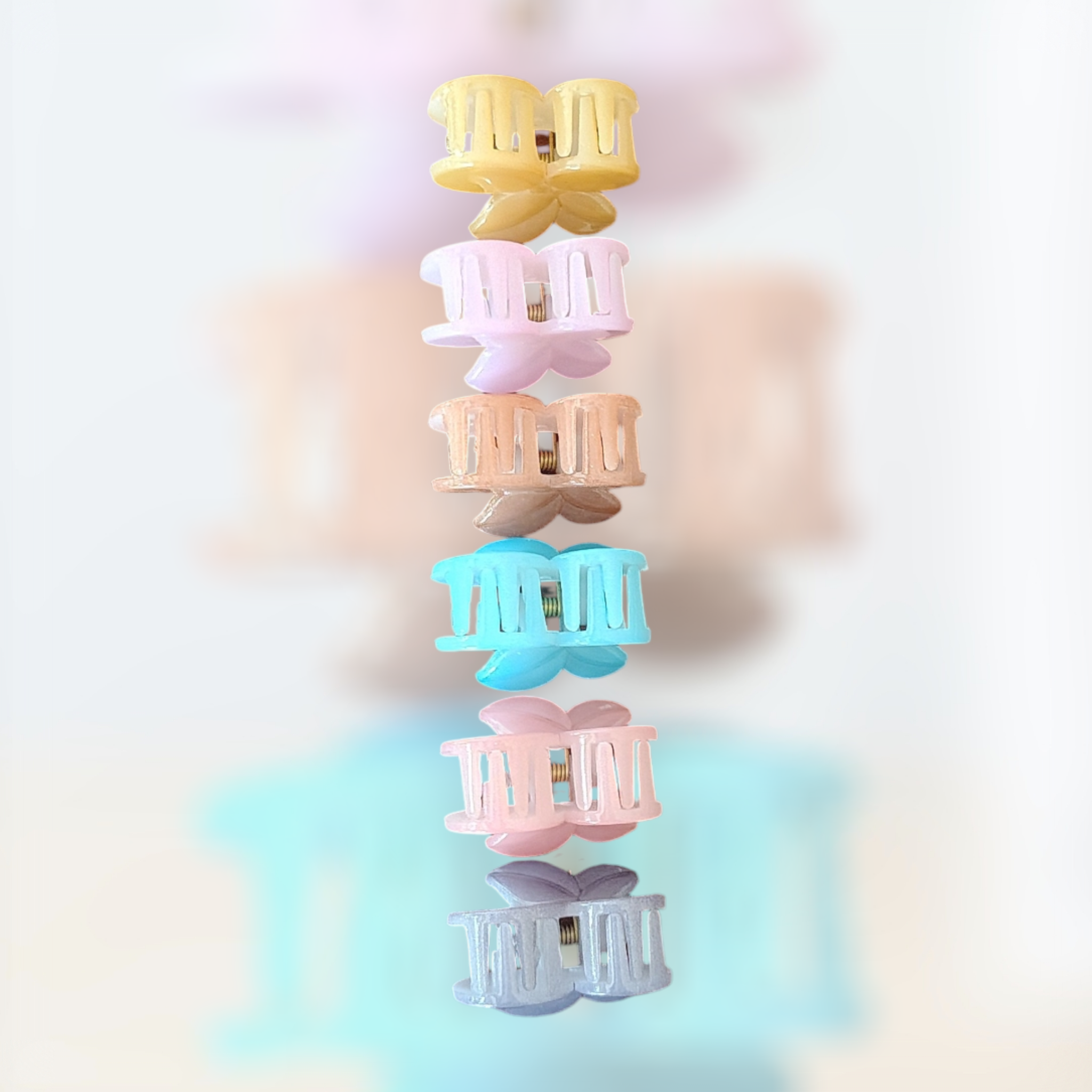 Mini Hair Clips – Pastel Butterfly design