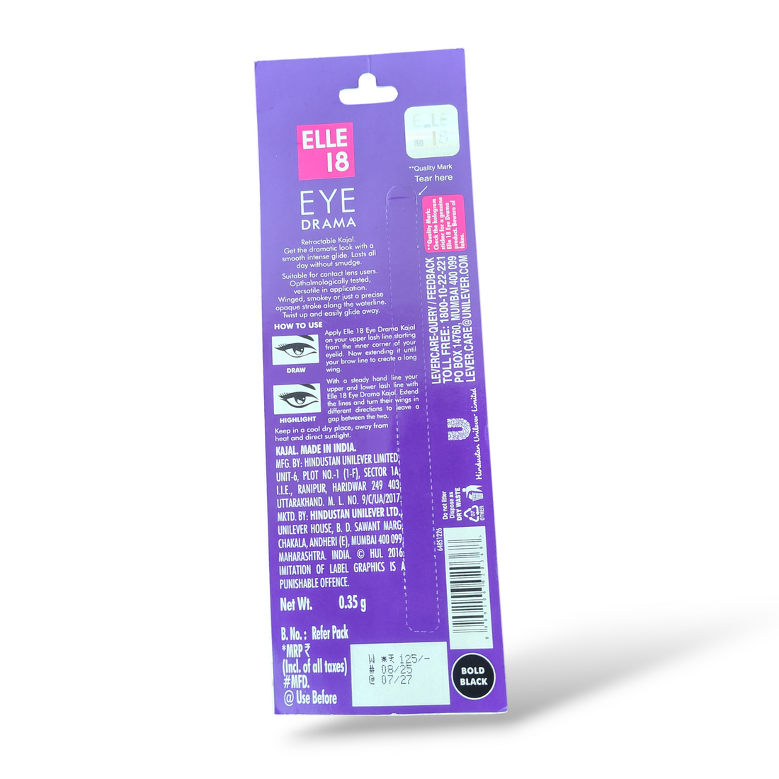 ELLE 18 EYE DRAMA BOLD BLACK kAJAL