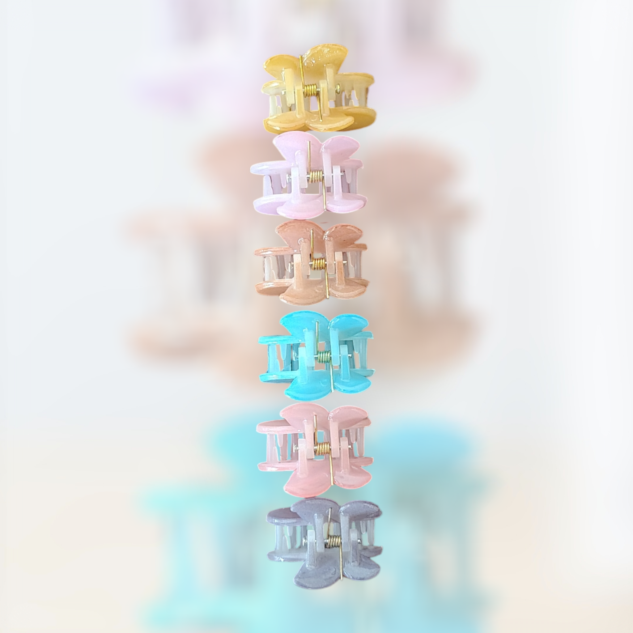 Mini Hair Clips – Pastel Butterfly design