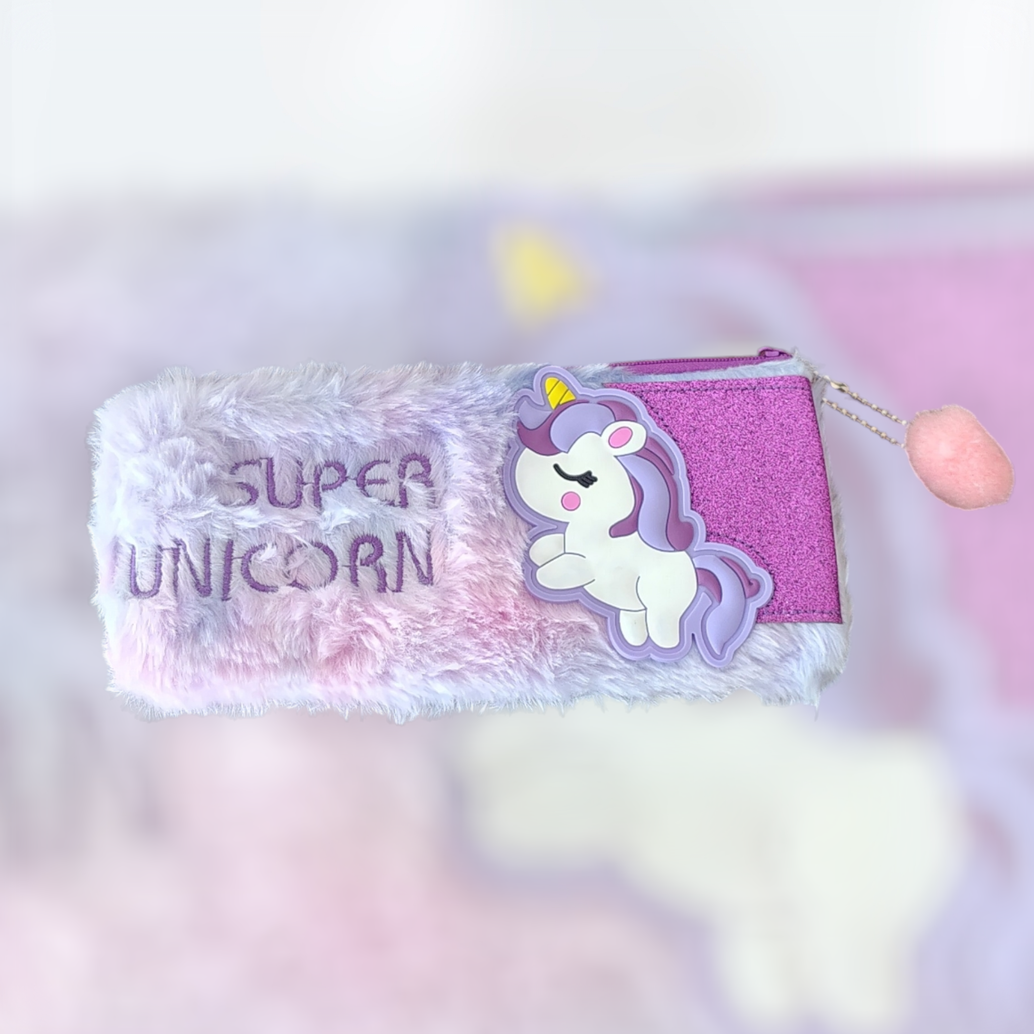 Super Unicorn Plush Pencil Pouch