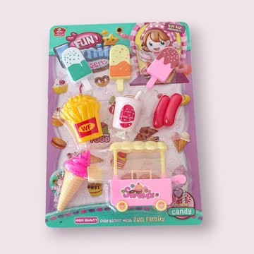 Fun Family Desserts Play Set | Colourful Candy & Ice Cream Pretend Food Toy for Kids