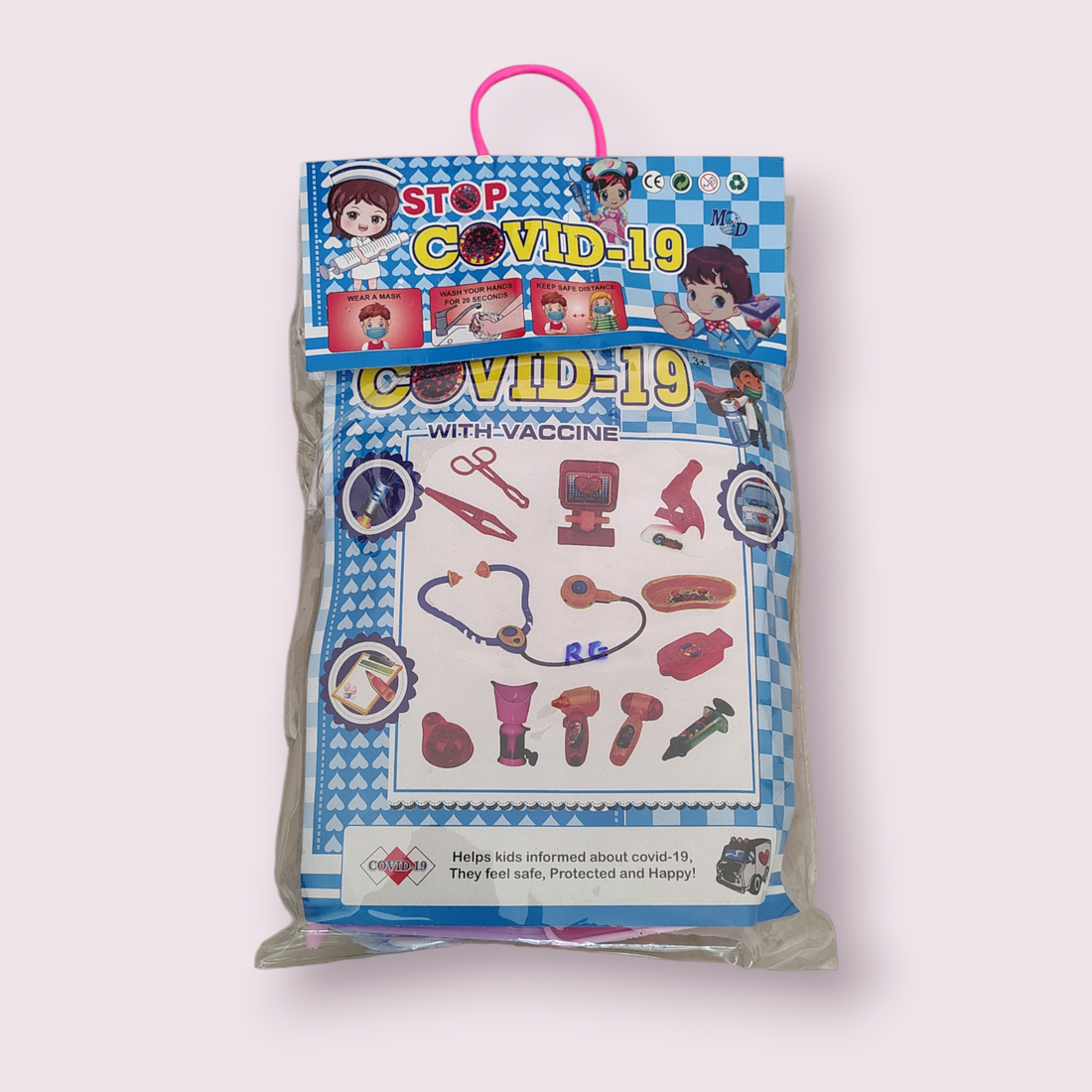 Kids Doctor Play Set – COVID-19 Medical Kit Toy with Mask, Stethoscope & Accessories