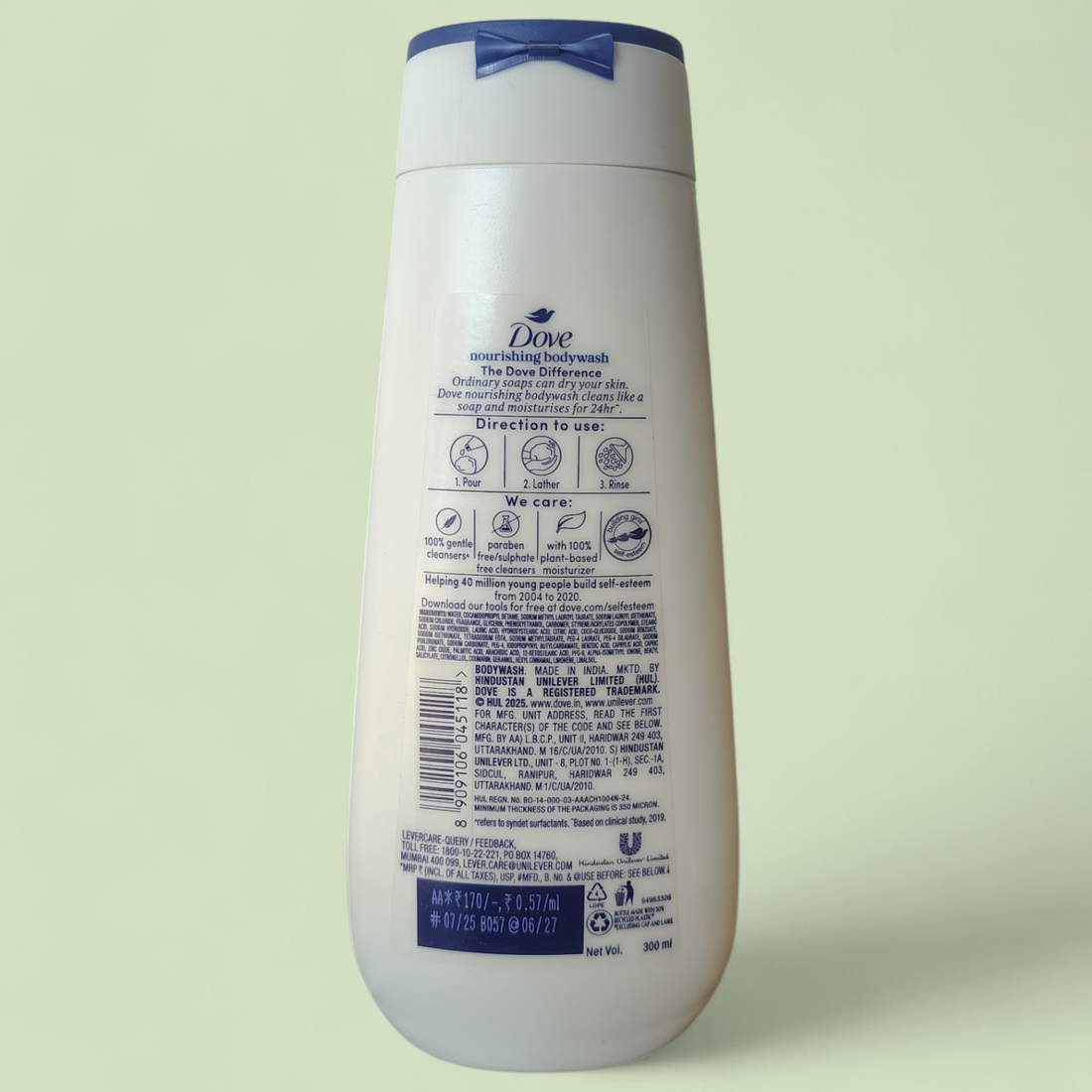 Dove Nourishing Body Wash | With Triple Hydration Serum | 24-Hour Moisturised Skin |300ml