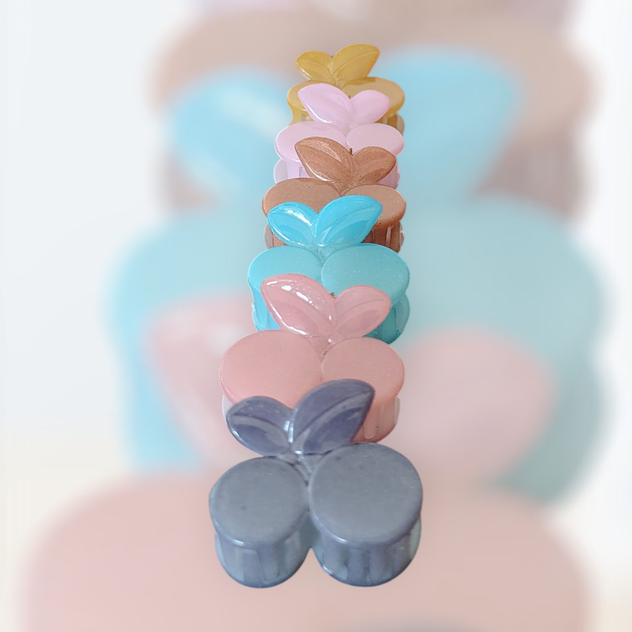 Mini Hair Clips – Pastel Butterfly design